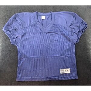 Pro Down Adult Football Jersey S M Navy Blue Mesh Short‎ Sleeve Athletic